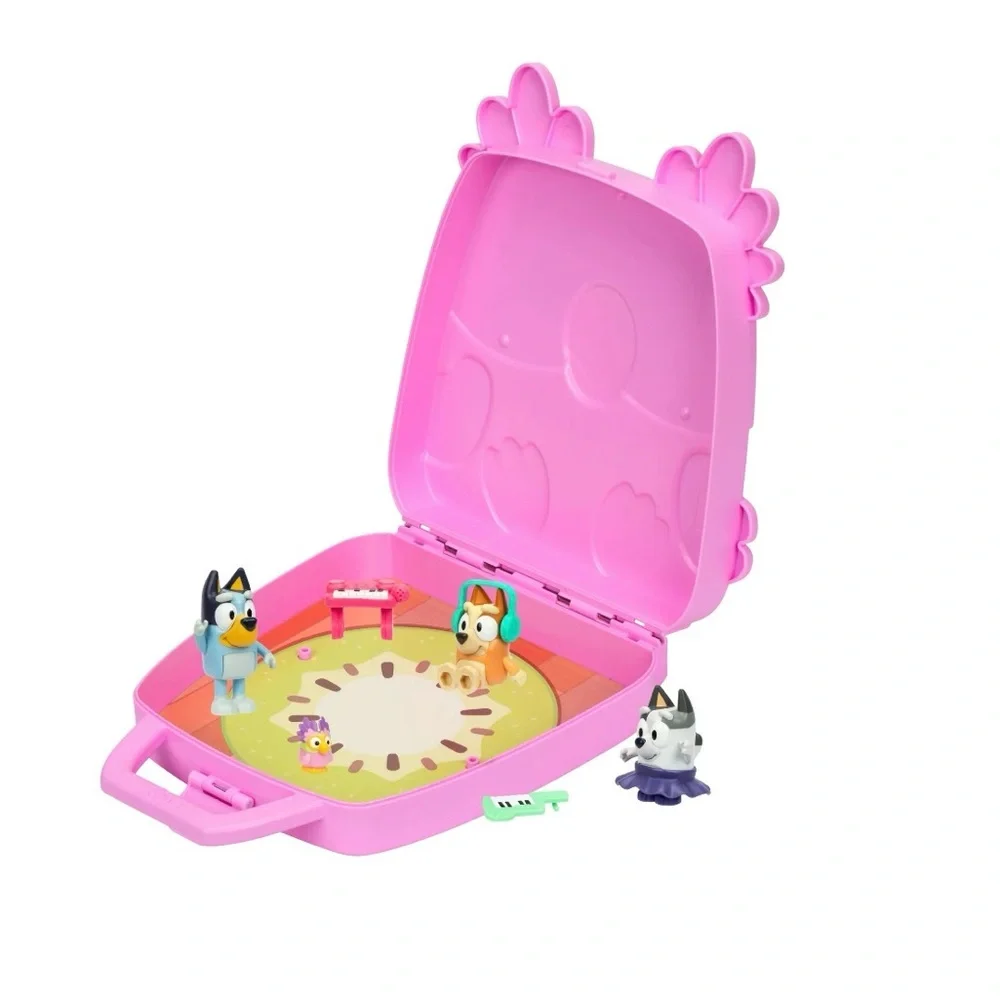 CHATTERMAX Figure Case, Includes Bluey, Bingo, Muffin and Chattermax. NEW !